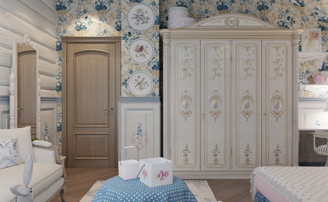 Шкаф для детской в стиле прованс
