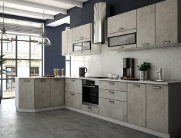 Продажа Модульная кухня в стиле лофт цвет бетон в каталоге Купить Модульная кухня в стиле лофт цвет бетон в каталоге