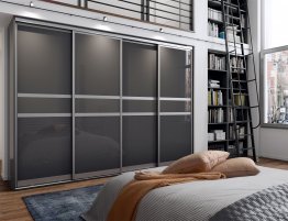 Продажа Шкаф-купе с серым матовым стеклом в каталоге Купить Шкаф-купе с серым матовым стеклом в каталоге