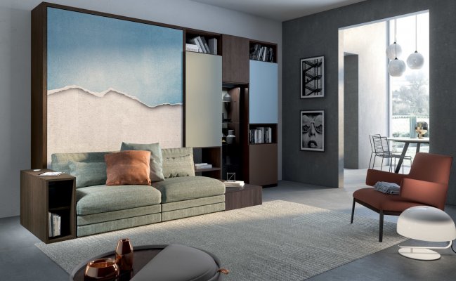 Шкаф-стенка с диваном