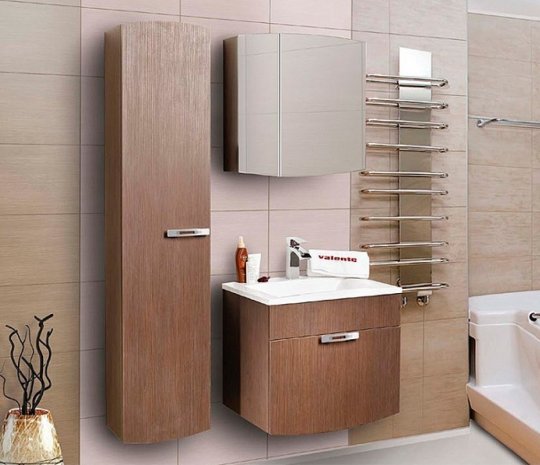 Шкаф для ванной под дерево