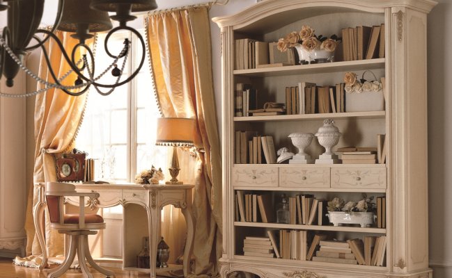 Книжный шкаф в стиле прованс